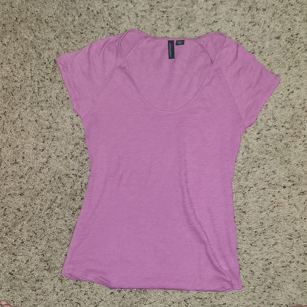Cynthia Rowley Women's Scoop Neck Tee - Dusty Pink